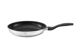 Set tigai ROSLE Basic Line O 20 cm 24 cm otel inoxidabil antiaderente argintiunegru - Img 2