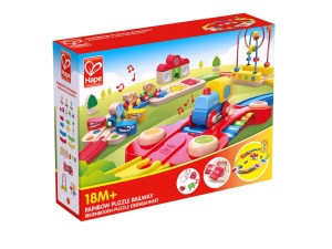 Set trenulet copii Hape Regenbogen 30 piese cu sine muzicale si activitati interactive - Img 5