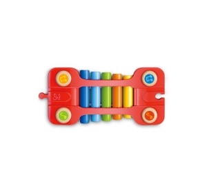 Set trenulet din lemn Hape Meine Sinne 14 piese cu Xilofon si Rasnita - Img 7