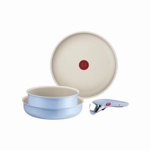 Set vase de gatit Tefal Ingenio Serenity L827S404 4 piese Antiaderent Design compact Blue Calm - Img 1