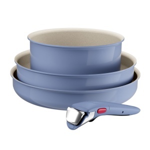 Set vase Tefal Ingenio Serenity L8294S04 4 piese antiaderent compatibil toate tipurile de plite albastru - Img 2