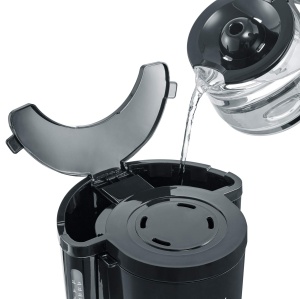 SEVERIN Aparat de cafea "Tip" cu ulcior de sticla, cafea aromata, preparata rapid si silentios cu aparat de cafea pentru pana la 10 cani, aparat de cafea cu filtru, negru, KA 4815 - Img 6