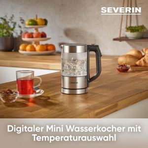 Severin WK 3458 Fierbator fara fir, otel inoxidabil fara BPA, negru Capacitate: 0,5 l - Img 2