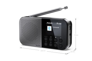 SHARP DR-P520GY Radio digital portabil DABDABFM cu RDS USB Bluetooth 53 Memorie pentru 120 de posturi mufa de 35 mm functie de ceas cu alarma grinegru - Img 7