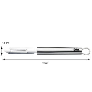 Silit Classic Line Peeler 19 cm, Peeler de legume din otel inoxidabil, Otel inoxidabil lustruit, Decojitor de cartofi, Decojitor de fructe, Curatator de castraveti, Poate fi spalat in masina de spalat vase - Img 3