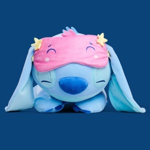 Simba Toys Disney Snuglets Stitch 40cm Plus Jucarie Moale cu Masca de Somn si Greutate 1500g - Img 5