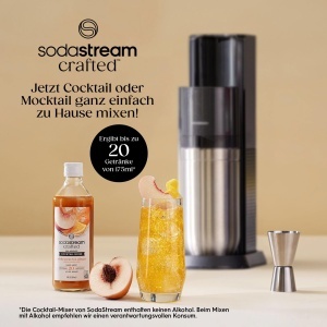 Sirop de cocktail SodaStream Crafted Mixers Pfirsich Ingwer, 330 ml, alcool liber, pentru 20 bauturi - Img 2