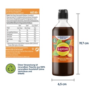 Sirop pentru bauturi Sodastream Lipton Ice Tea Piersici, 4 x 440 ml - Img 5