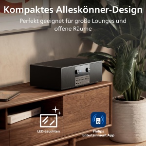 Sistem audio micro Philips TAM650010, 100W, Bluetooth 6.0, negru - Img 3