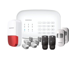 Sistem de alarma DAEWOO WiFiGSM cu sirena integrata si acumulator, 11 accesorii