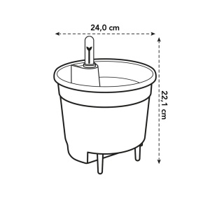 Sistem de autoirigare elho Bewasserungssystem 24cm, negru, reciclat - Img 5