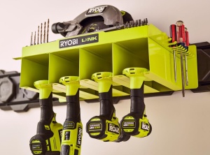 Sistem de depozitare pe perete RYOBI LINK RSL2WR-2, modular, 2 suporturi, 84 cm - Img 4