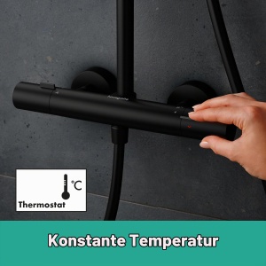 Sistem de dus hansgrohe Pulsify S Puro, Mattschwarz, 260 mm, EcoSmart - Img 5