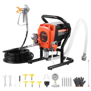 Sistem de pulverizare vopsea VEVOR 190C, 900W, 3300 psi, 1.78 Lmin, cadru metalic