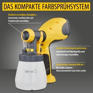 Sistem de Pulverizare Wagner W 100, 800 ml, 280 W, pentru Lacuri si Lasuri - Img 2
