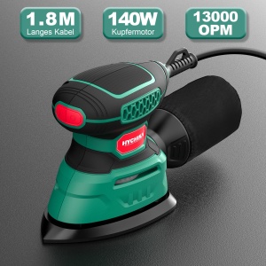 Slefuitor delta HYCHIKA 140W 13000 OPM Sistem eficient de colectare a prafului 12 foi de smirghel incluse - Img 5