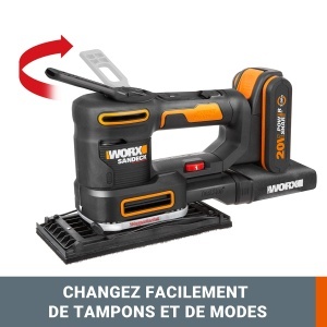 Slefuitor electric WORX WX820.9 5-in-1, 20V, Negru - Img 5