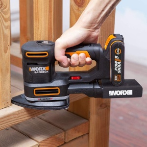 Slefuitor multiplu cu acumulator WORX WX820 - slefuire fara praf - functii 5 in 1: slefuitor excentric, fin, de detaliu, de contur si de deget - viteza variabila - incl. baterie de 2Ah si incarcator - Img 3