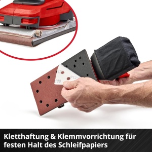 Slefuitor orbital cu acumulator Einhell TE-OS 18/230 Li Solo (electronica de viteza, micro velcro, placa de picior din aluminiu, sac de colectare a prafului, incl. 3x smirghel, fara baterie si incarcator) - Img 8