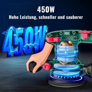 Slefuitor orbital HYCHIKA 450W 125mm 6 viteze cu sistem eficient de colectare a prafului - Img 2