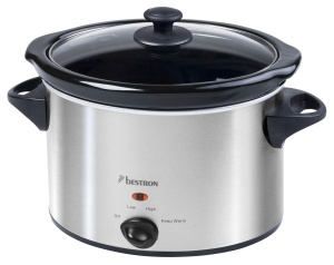 Slow Cooker Bestron ASC350 3.5L, 180W, argintiu - Img 3