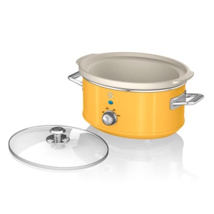 Slow Cooker Swan Retro SF17021YELNEU 3,5L 200W Design Vintage Galben - Img 4
