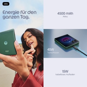 Smartphone Motorola razr 70 plus, 50 MP, 12-512 GB, verde inchis - Img 4