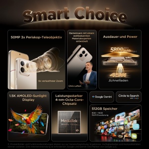 Smartphone TCL P80 Ultra 5G, 50MP, 512GB, 5800mAh, Albastru - Img 2
