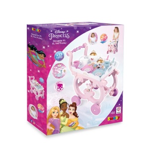 Smoby - Carucior de ceai Disney Princess, tava detasabila si 17 accesorii, set complet de ceai si tacamuri de la 3 ani (7600312502) - Img 7
