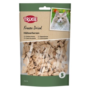 Snack pentru pisici TRIXIE Premio Huhnerherzen 5 x 5 g, 100 carne de pui
