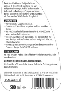 Solutie de curatare pentru geamuri SONAX ScheibenKlar 500 ml - Img 2