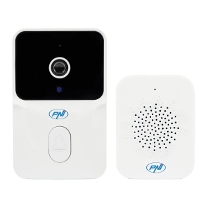 Sonerie video PNI IDB12 cu WiFi, noapte, IP54, acumulator incorporat