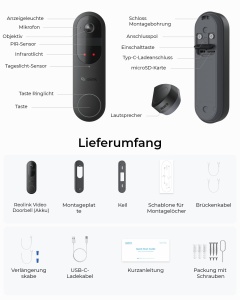 Sonerie video wireless Reolink cu camera, 2K, vedere 11, Wi-Fi dual-band, detectie inteligenta - Img 9