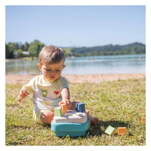 Sortator de forme pentru copii Smoby Little Smoby Green, 8 forme, multicolor, plastic biobazat - Img 3