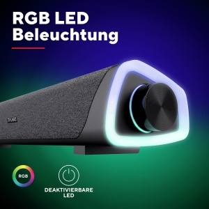 Soundbar PC Trust Liro 12W, Stereo, Negru cu LED RGB - Img 5