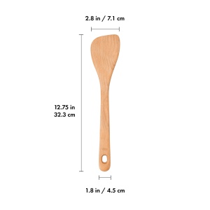 Spatula din lemn OXO Good Grips din Buchenholz, ergonomica, pentru antiaderent - Img 2