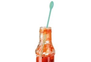 Spatula pentru Reste Westmark Resteloffel Slim, 3 bucati, Silikon, BPA-free, RosuSilver - Img 3