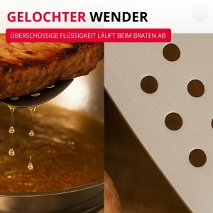 Spatula Westmark Wender Pro 45 cm Otel Inoxidabil cu Orificii si Carlig de Agatare Argintiu - Img 5
