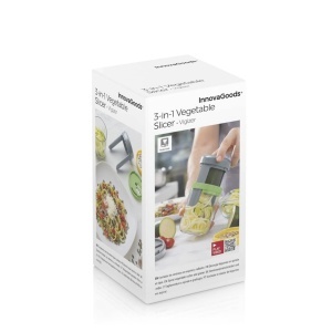 Spiralizator de legume InnovaGoods 3-in-1, manual, alb, multifunctional - Img 15