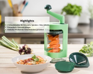 Spiralizator Genius Super Julietti pentru legume 2 bucati, verde - Img 3