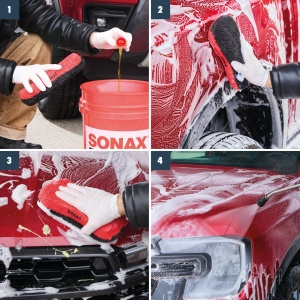 Sponge Microfibre SONAX, 1 bucata, 89 poliester, curatare eficienta - Img 5