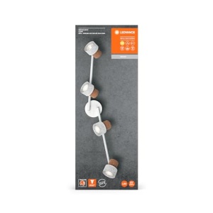 Spot LED interior LEDVANCE DECOR CORK, 4 x 3,4W, 920lm, alb, dimabil, capete reglabile - Img 7