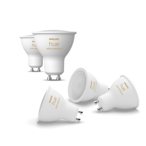 Spot LED Philips Hue White Ambiance GU10, 400lm, 5 bucati, dimabil