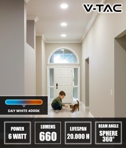 Spot LED V-TAC 6W Pro Series, 660 Lumen, 4000K, 4 bucati - Img 6