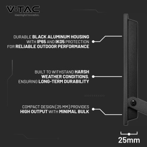 Spot LED V-TAC E-SERIES 50W, 4000 Lumen, design super slim, IP65 - Img 11