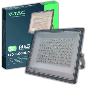 Spot LED V-TAC exterior 100W - [Samsung Chip + RLE Technology] - 8150 lumeni - IP65 - Proiector LED pentru casa, gradina, garaj, depozit - Spot LED pentru exterior - CCT 3-IN-1 Lumina calda, rece sau neutra