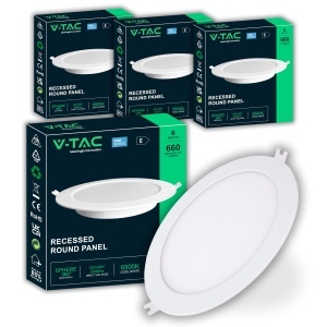 Spot LED V-TAC Pro Series 4x6W, 660 Lumen, Kaltwei 6500K, Diametru 120 mm