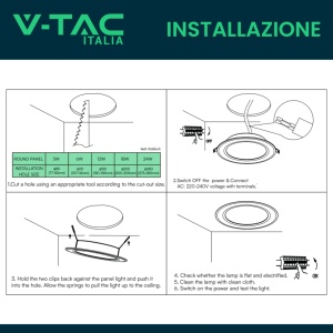 Spot LED V-TAC Pro Series 4x6W, 660 Lumen, Kaltwei 6500K, Diametru 120 mm - Img 11