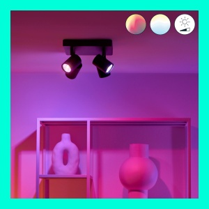 Spot LED WiZ Imageo, 4 Spoturi, Dimmabil, 16 Milioane Culori, Negru - Img 2
