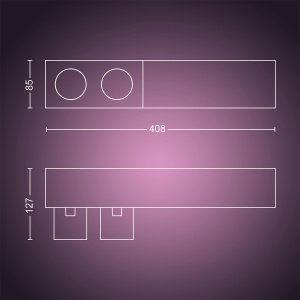 Spoturi LED inteligente Philips Hue Centris, 2 becuri, 16 milioane culori, negru - Img 7